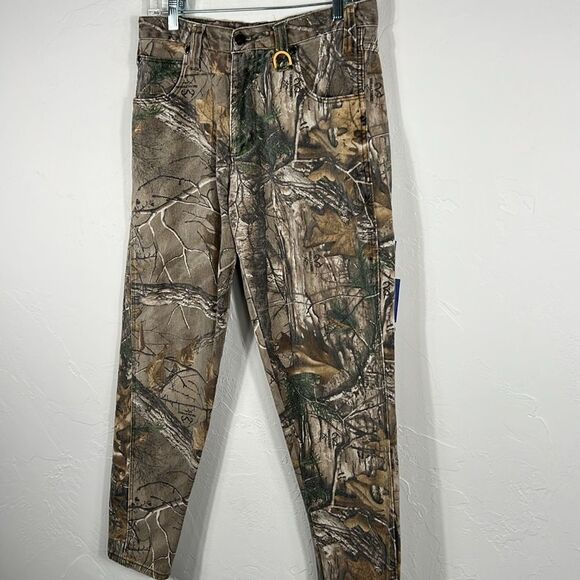 🦌🎯 Camo REALTREE Denim Hunting Jean Pants Men Size 30x29 - EXCELLENT Condition - Picture 5 of 12